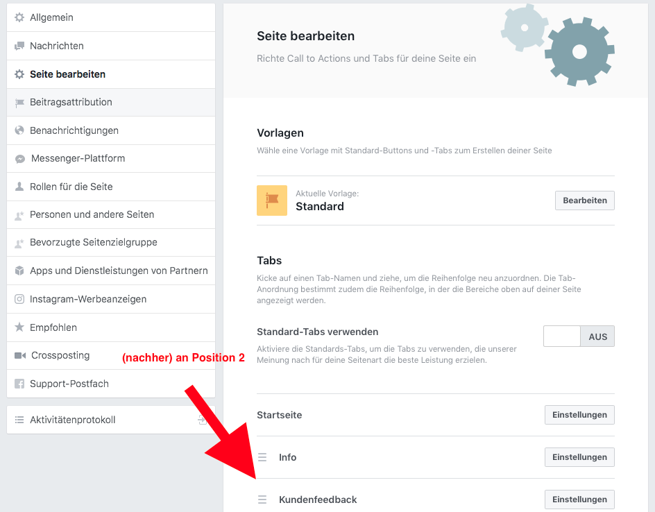 So ähnlich müsste auch Ihr Account im Admin-Bereich nach der Änderung aussehen.