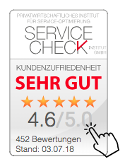 SERVICE-CHECK Widget (SVG) -  Layout: klein Notenschema: Punkte=Sterne