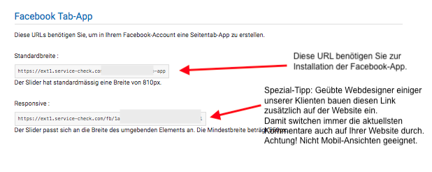 Ihre Kundenkommentare auch bei Facebook. Bitte hierzu unbedingt die Installations-Anleitung beachten. Siehe unten.