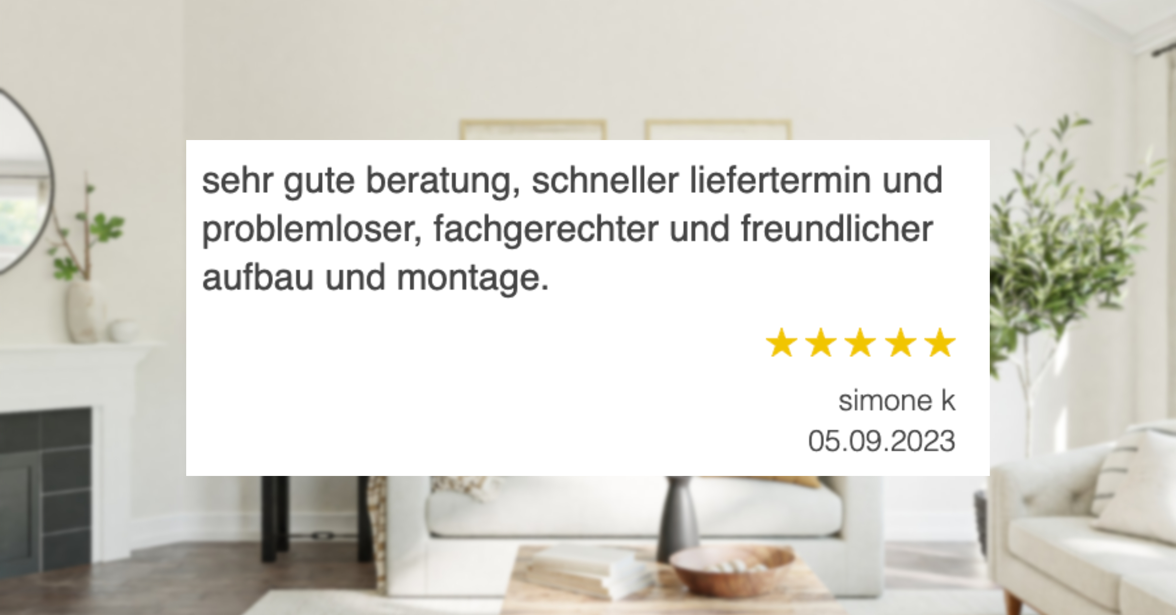 Ausschnitt der begeisterten Kundenbewertungen von Möbelstadt Sommerlad in Gießen