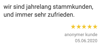 Ausschnitt der begeisterten Kundenbewertungen von Möbel Neuhaus in Werne