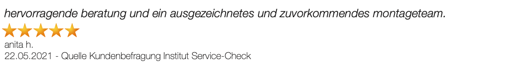 Ausschnitt der begeisterten Kundenbewertungen von RuckZuck Küchen + Möbel