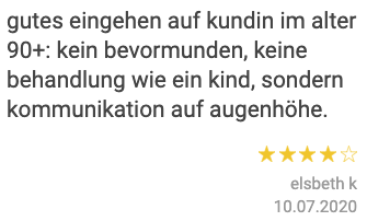Ausschnitt der begeisterten Kundenbewertungen von Möbel Neuhaus in Werne