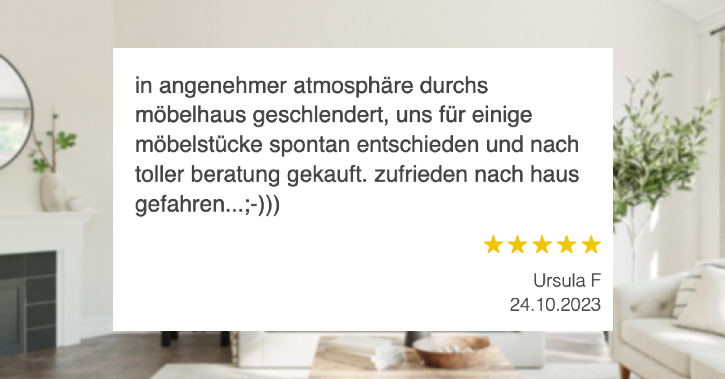 Ausschnitt der begeisterten Kundenbewertungen von Möbel Beyhoff in Bottrop