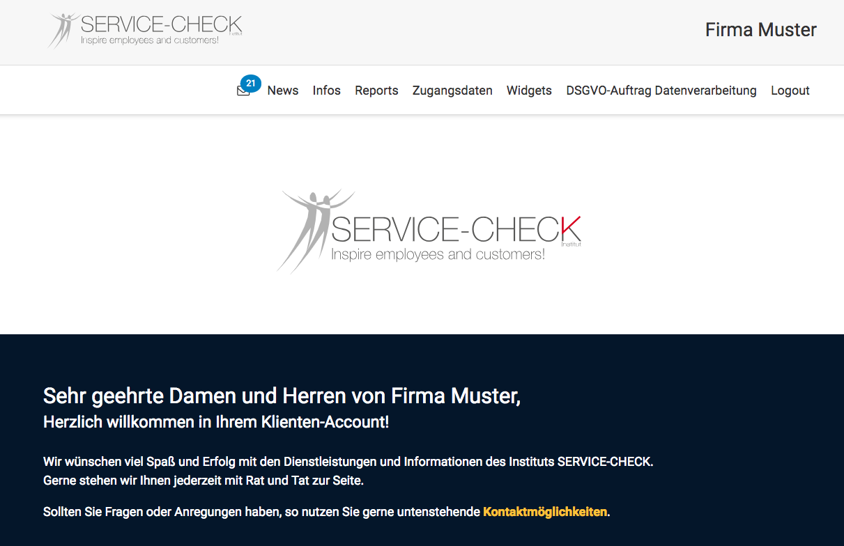 So startet Ihr Klienten-Account.
