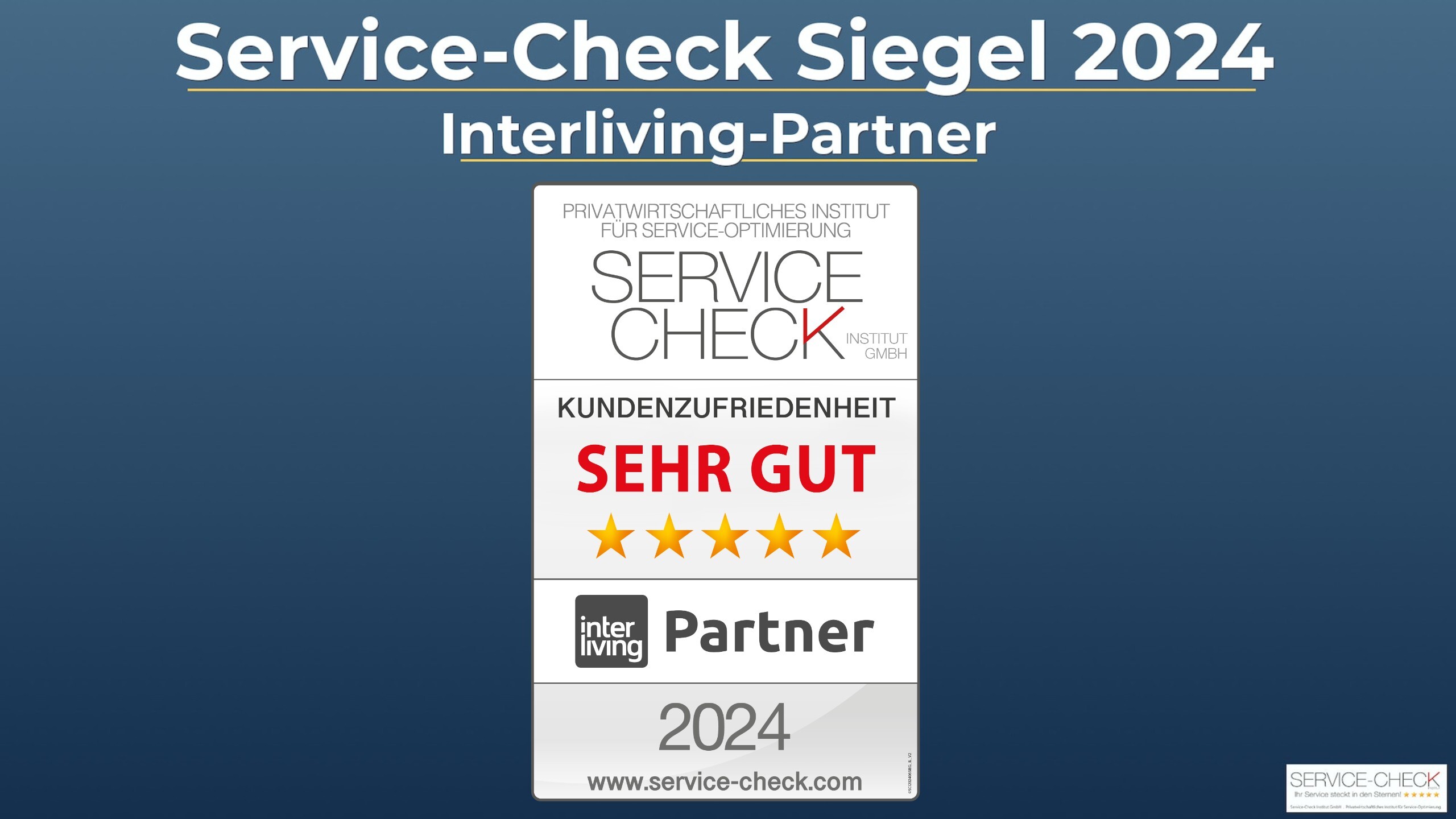 Vorschau Ihres Interliving Service-Check Siegel 2024 zum Download