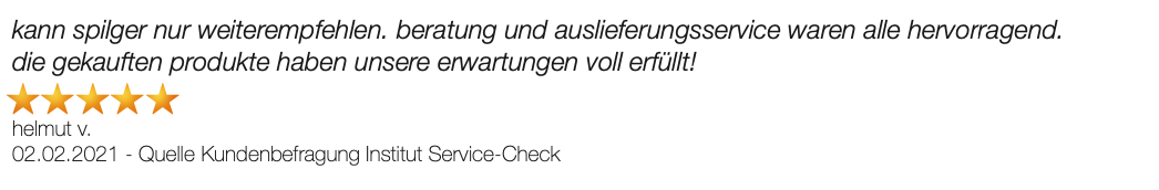 Beispiel der begeisterten Kundenbewertungen von Wohn-Center Spilger & Spilger´s Sparmaxx 