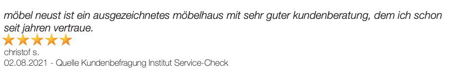 Ausschnitt der begeisterten Kundenmeinungen von Möbel Neust in Wirges
