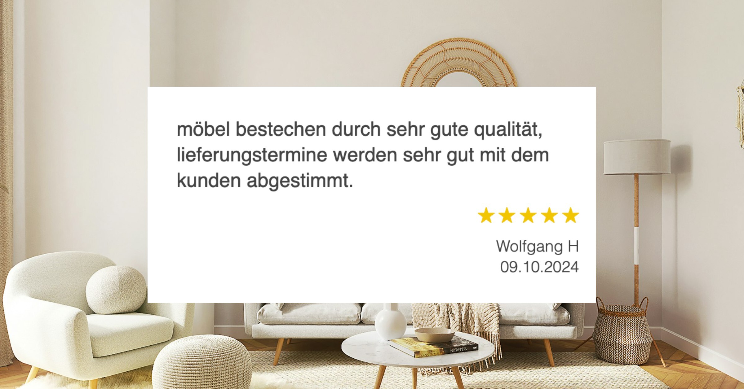 Ausschnitt der begeisterten Kundenmeinungen von Flamme Küchen + Möbel 