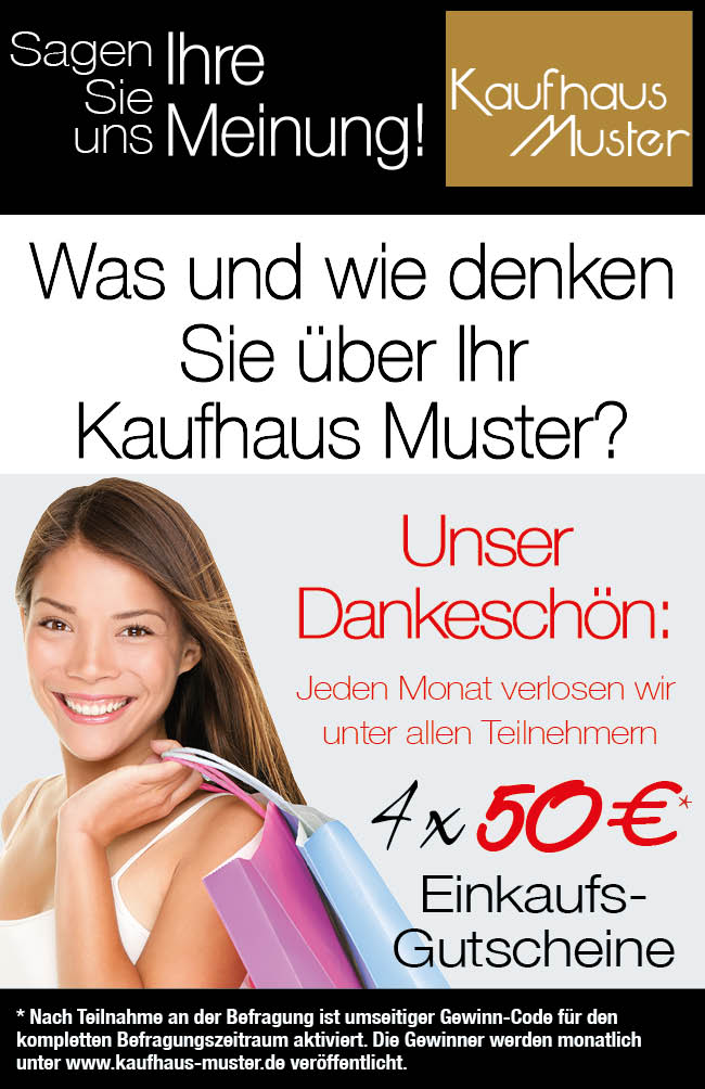 Version 1 - fröhliche junge Dame mit Einkaufstasche