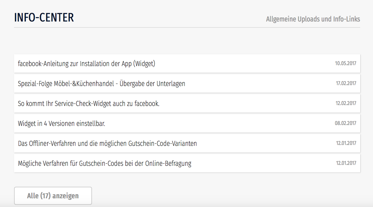 Der allgemeine Info-Center wird immer aktualisiert und soll Ihnen zu jeder Frage eine Antwort/Lösung bieten. Sollte etwas fehlen, so freuen wir uns über Ihren Hinweis.
