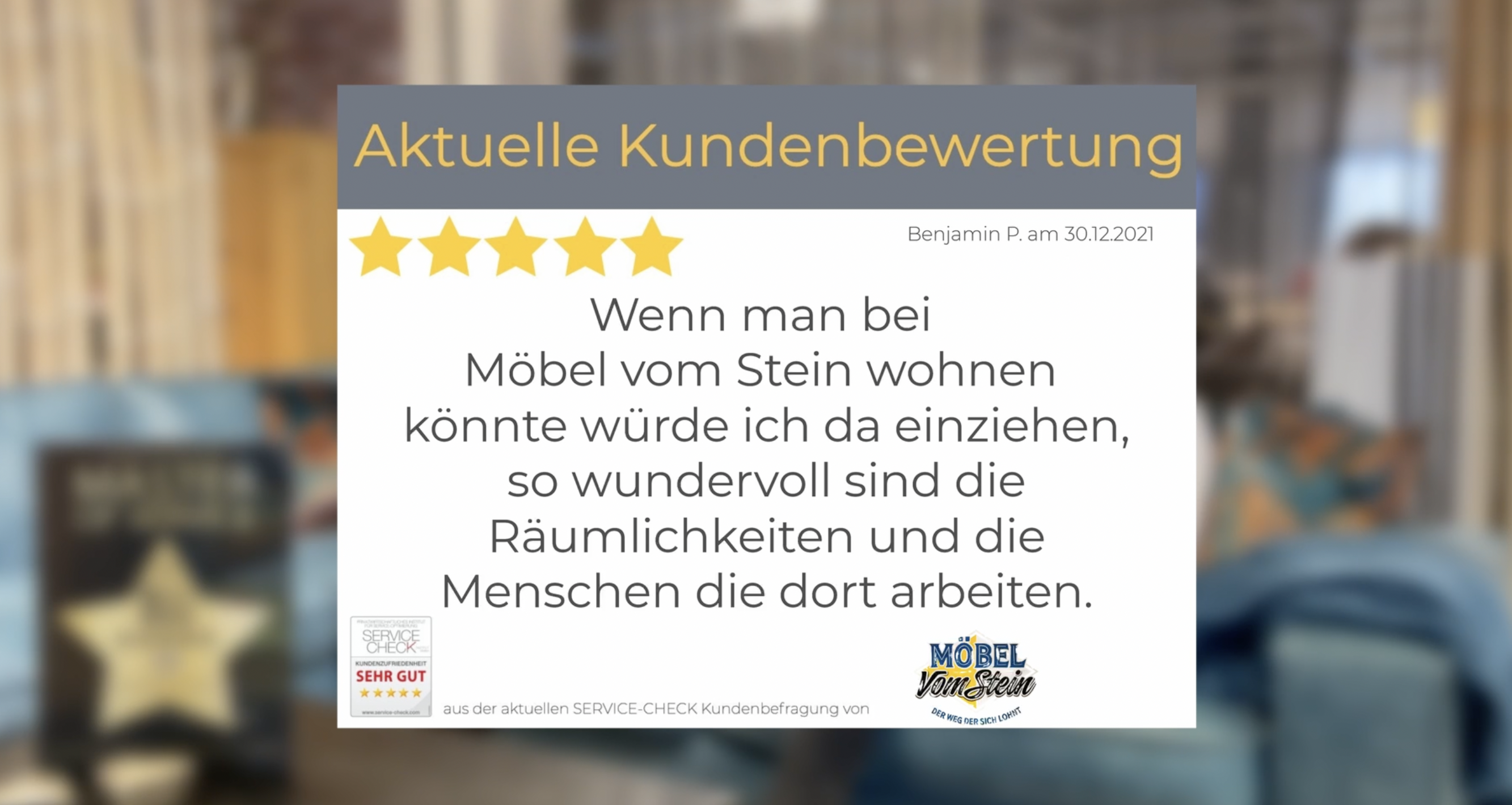 Kundenbegeisterung bei Möbel- und Küchenwelt vom Stein in Remscheid