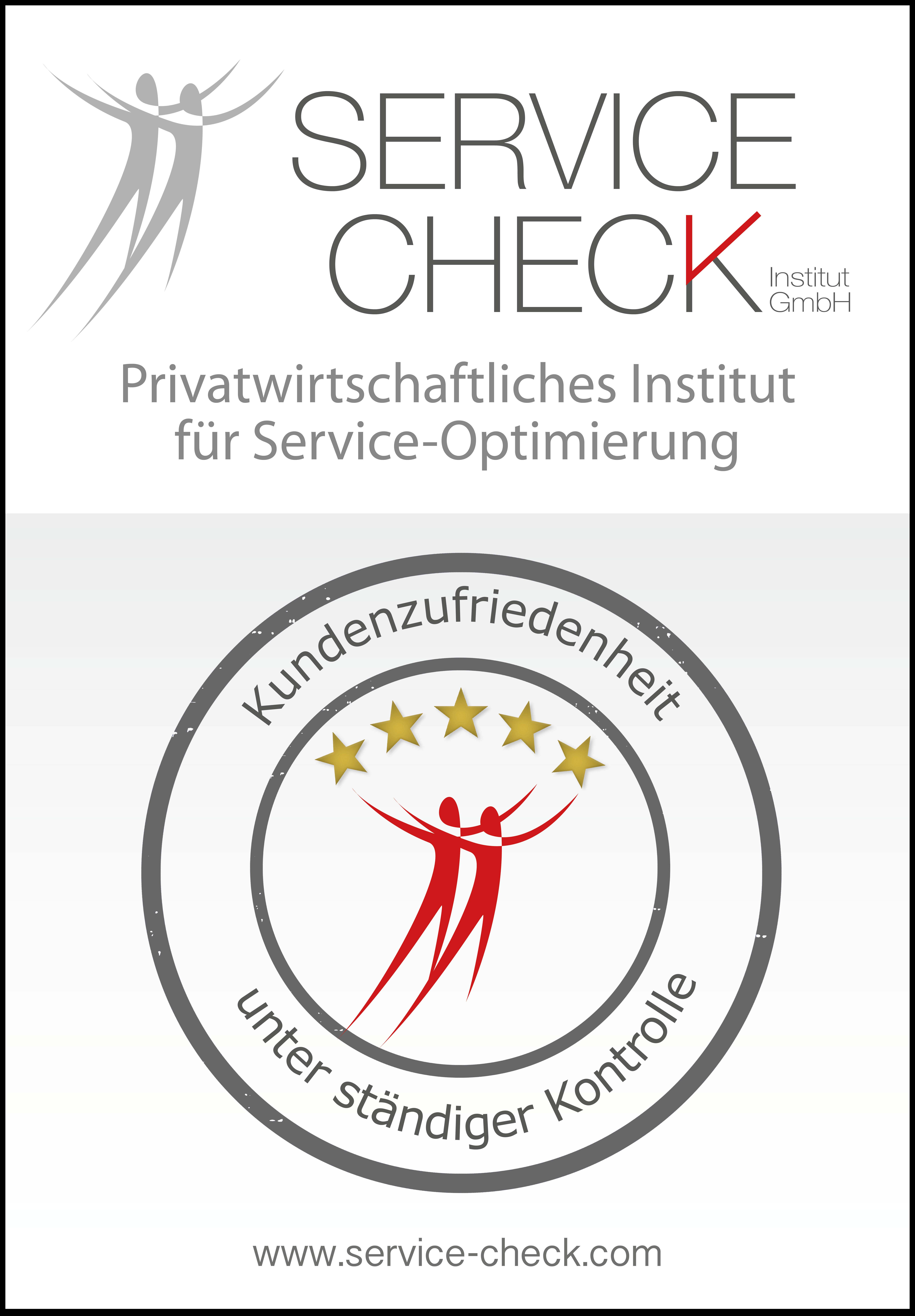 Die SERVICE-CHECK Prüfplakette! Das gibt Ihren Kunden Sicherheit - von Anfang an!