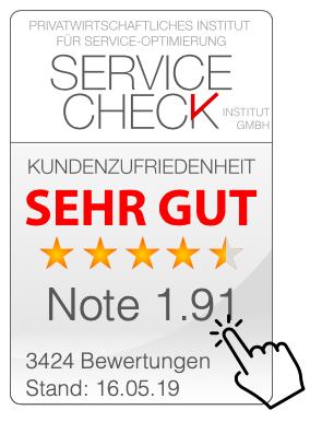 Muster Widget - Layout "Klein" - mit Note - d.h. zum Beispiel 1,91 -sehr gut- (Standard-Lösung)