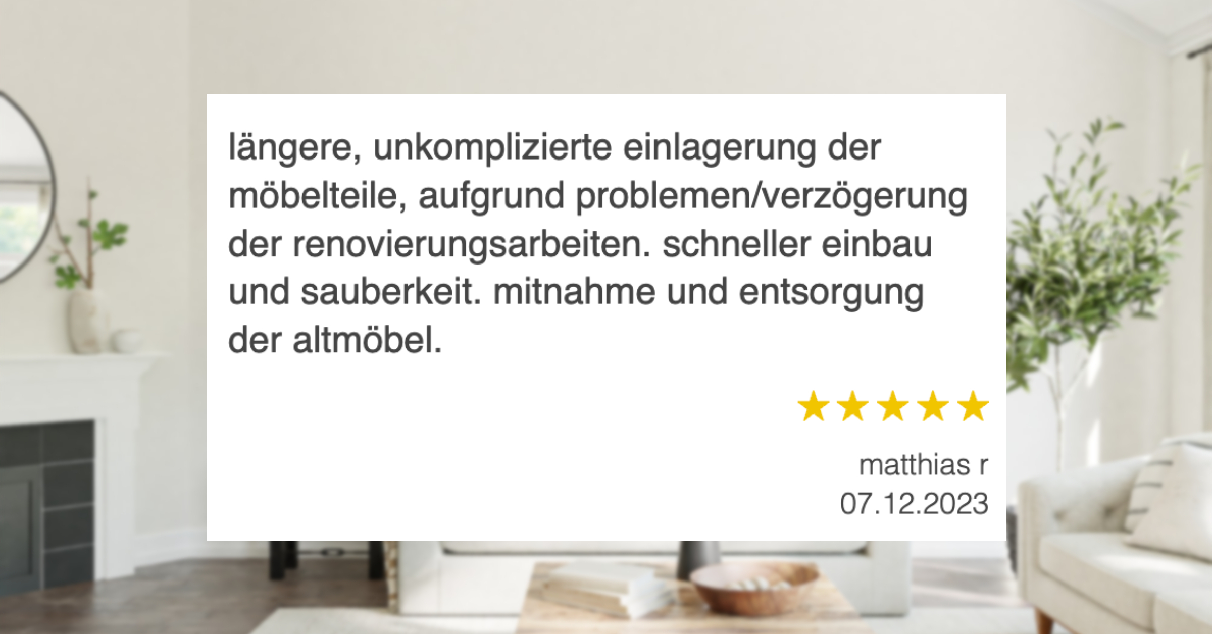Ausschnitt der begeisterten Kundenbewertungen von Möbel Strobel in Göppingen