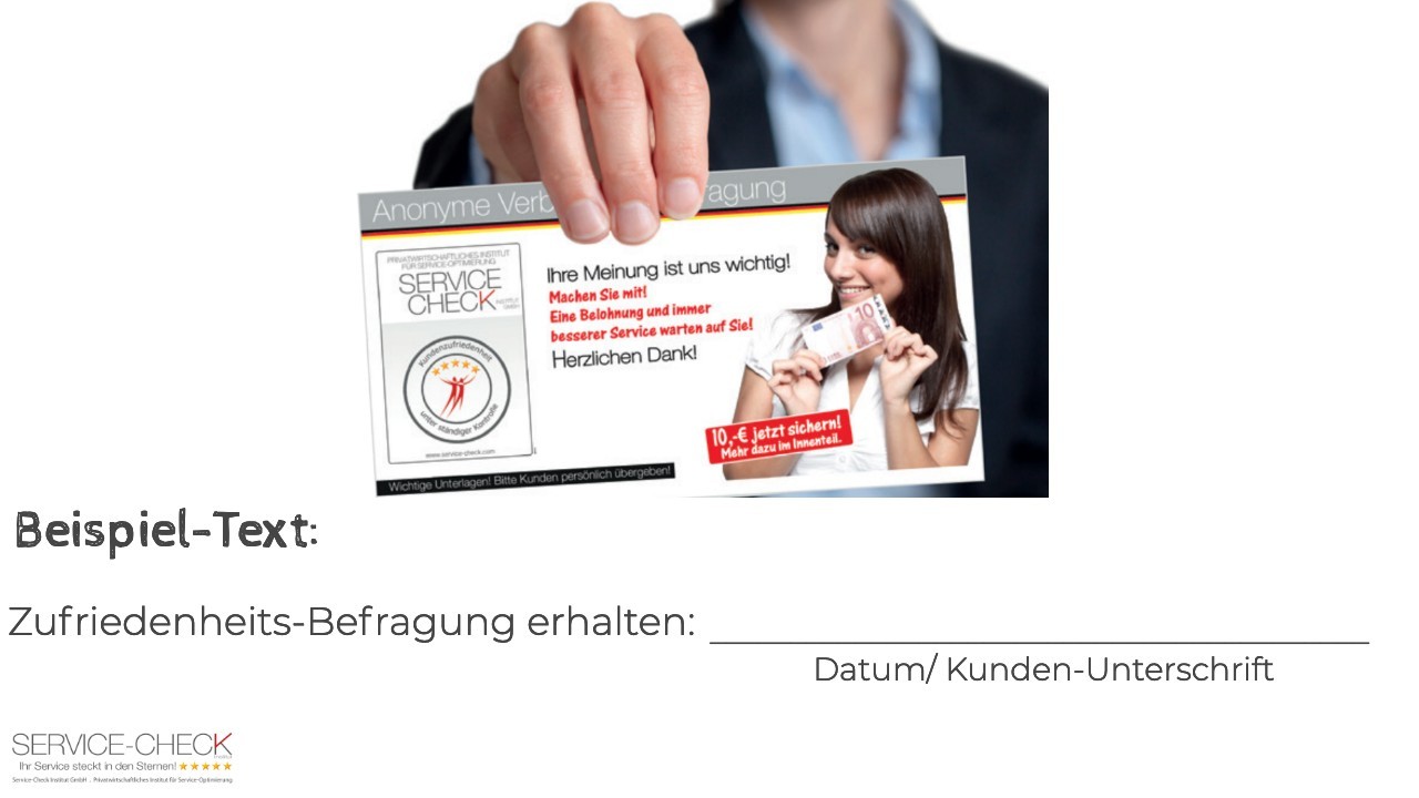 Beispiel: Übergabe Befragungsunterlagen