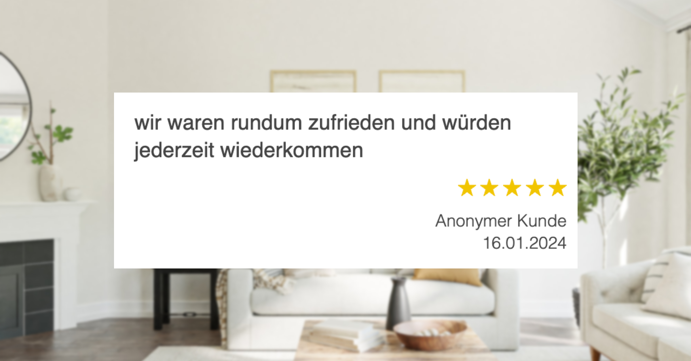 Ausschnitt der begeisterten Kundenmeinungen von Interliving Möbel Schaumann