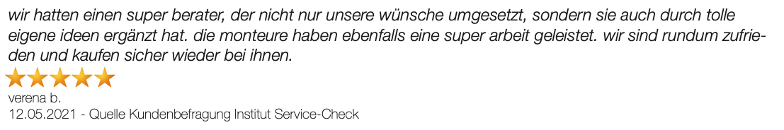 Ausschnitt der begeisterten Kundenmeinungen von Möbel Debbeler