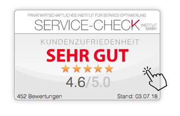 SERVICE-CHECK Widget (SVG) -  Layout: groß Notenschema: Punkte=Sterne