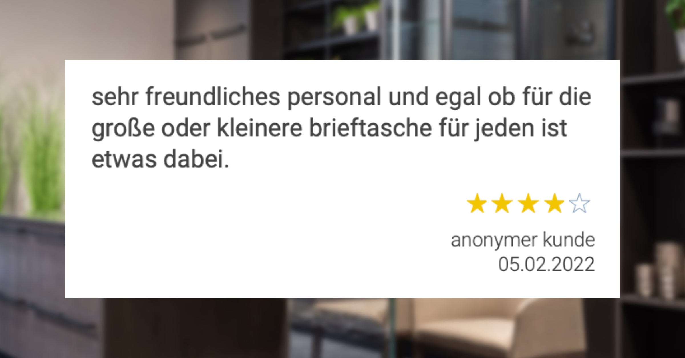 Ausschnitt der begeisterten Kundenmeinungen von Möbel Planer